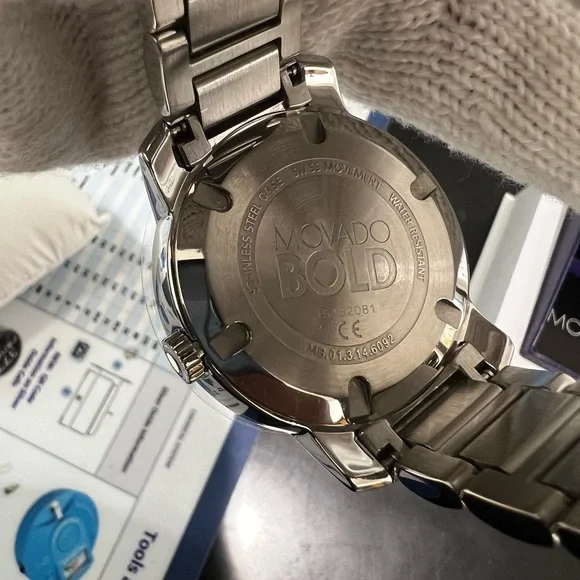 Movado bold women’s silver rose gold watch